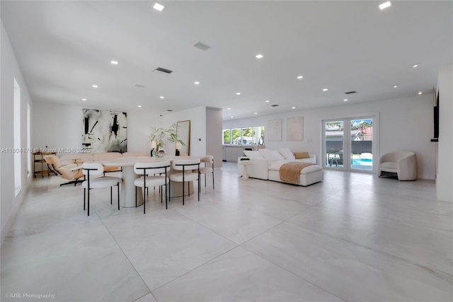 7843 SW 166th St, Palmetto Bay, FL 33157 - dining area with recessed lighting and finished concrete flooring