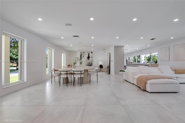 7843 SW 166th St, Palmetto Bay, FL 33157 - dining area featuring recessed lighting and light tile patterned floors