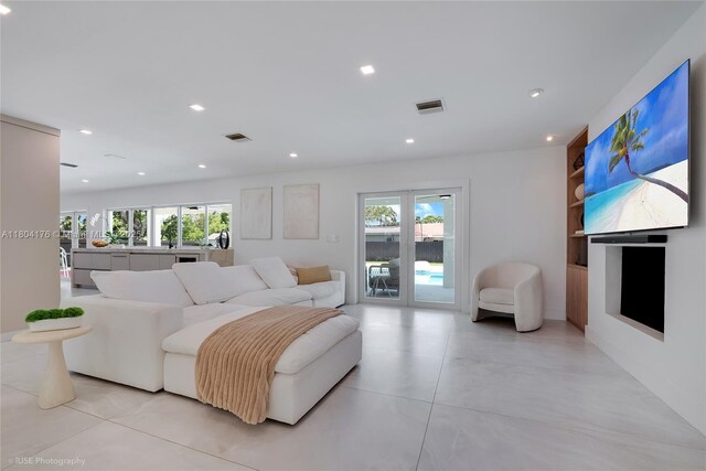 7843 SW 166th St, Palmetto Bay, FL 33157 - living room featuring recessed lighting
