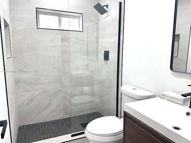 2421 N 56th Ter, Hollywood, FL 33021 - full bathroom with toilet, a stall shower, and vanity