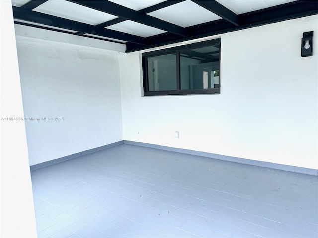 2421 N 56th Ter, Hollywood, FL 33021 - unfurnished room with beamed ceiling and baseboards