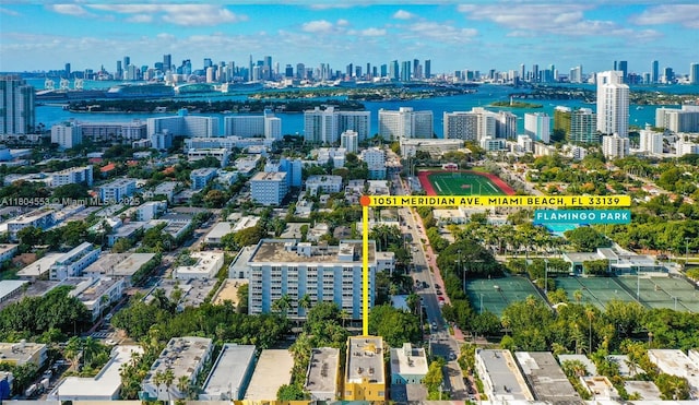 1051 Meridian Ave Unit 1D, Miami Beach, FL 33139 - aerial view of skyline and a nearby body of water