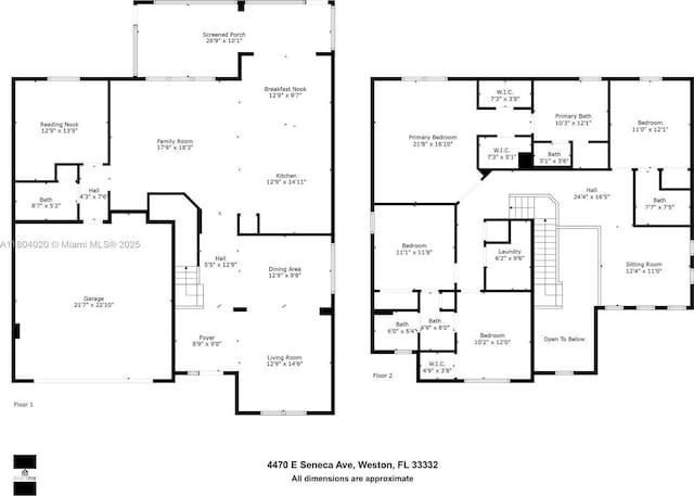 4470 E Seneca Ave, Weston, FL 33332 - view of property floor plan