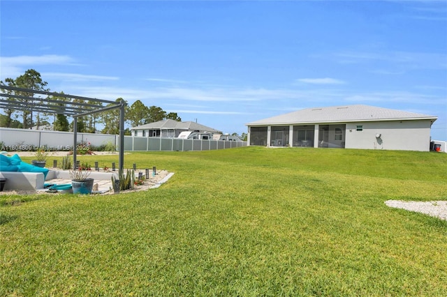 1020 Rush Ave, Lehigh Acres, FL 33972 - view of yard featuring a sunroom
