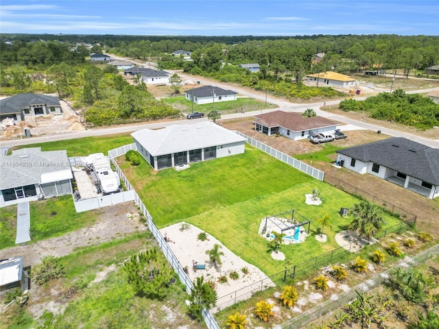 1020 Rush Ave, Lehigh Acres, FL 33972 - aerial perspective of suburban area