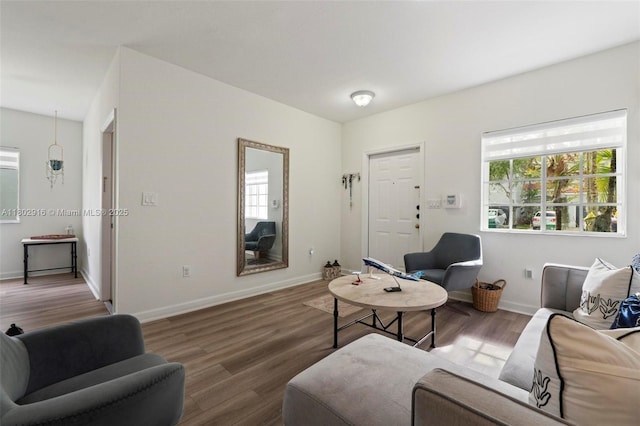 922 SW 148th Pl, Miami, FL 33194 - living area featuring wood finished floors and baseboards