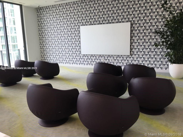 501 NE 31st St Unit 2903, Miami, FL 33137 - lobby with wallpapered walls
