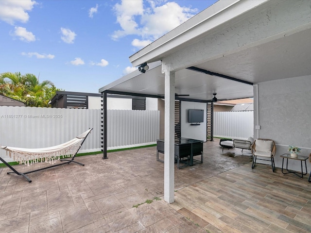 view of patio featuring outdoor dining space