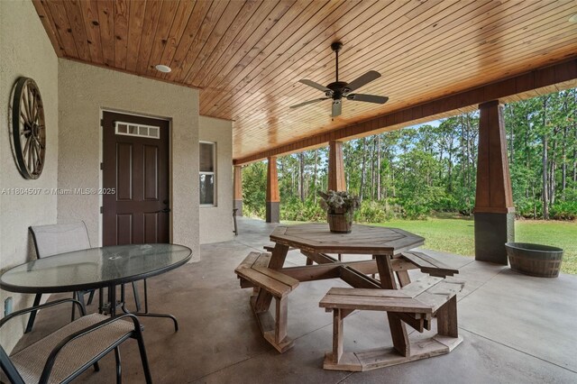 3324 Miller Ave, Lake Placid, FL 33852 - view of patio with outdoor dining space and a ceiling fan
