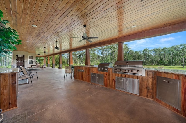 3324 Miller Ave, Lake Placid, FL 33852 - view of patio / terrace with a grill, area for grilling, and ceiling fan
