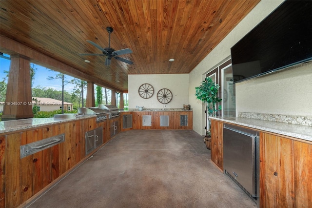 3324 Miller Ave, Lake Placid, FL 33852 - view of patio with area for grilling and a ceiling fan