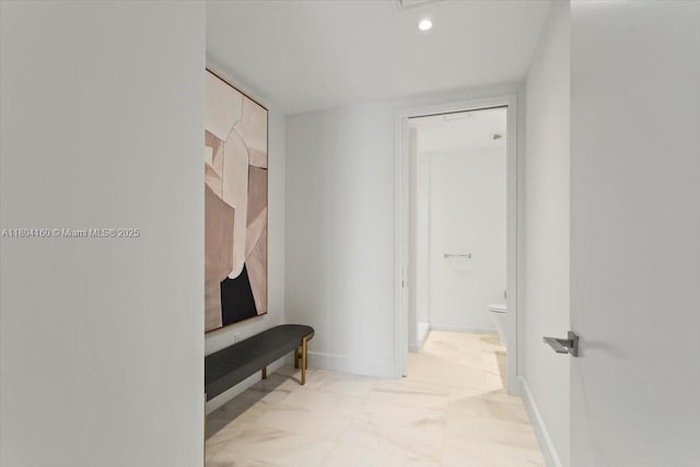 700 NE 26th Ter Unit 3903, Miami, FL 33137 - mudroom featuring baseboards and recessed lighting