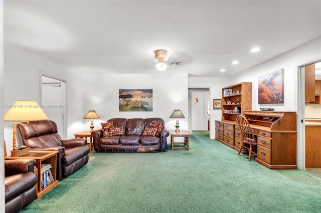 21800 SW 152nd Ave, Miami, FL 33170 - carpeted living area featuring recessed lighting