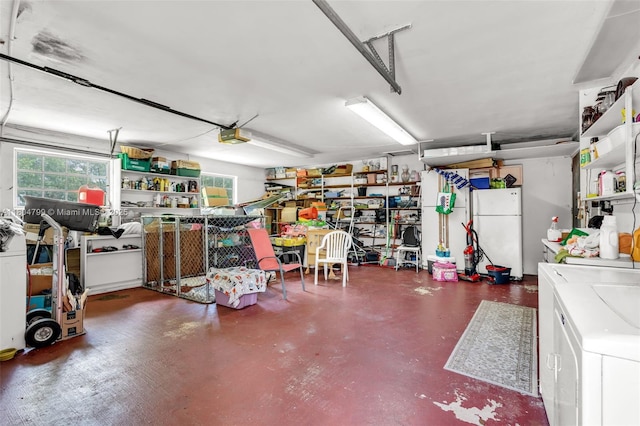21800 SW 152nd Ave, Miami, FL 33170 - garage featuring freestanding refrigerator and separate washer and dryer