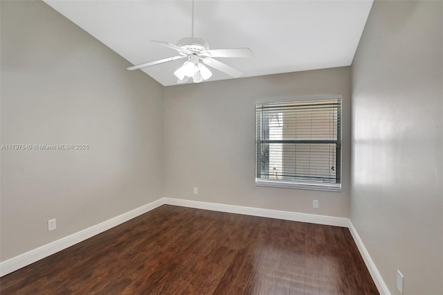 18225 NW 21st St, Pembroke Pines, FL 33029 - unfurnished room featuring dark wood finished floors, baseboards, and ceiling fan