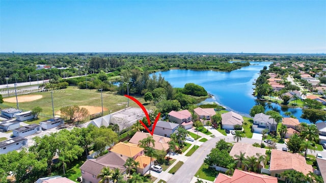 18225 NW 21st St, Pembroke Pines, FL 33029 - aerial perspective of suburban area with a large body of water