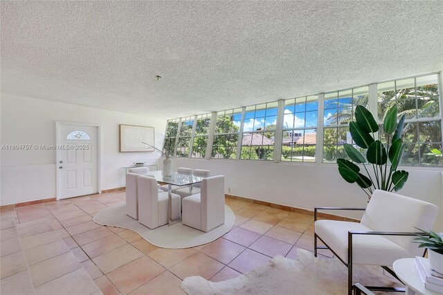 13521 S Biscayne River Rd, Miami, FL 33161 - dining area with light tile patterned floors and a textured ceiling