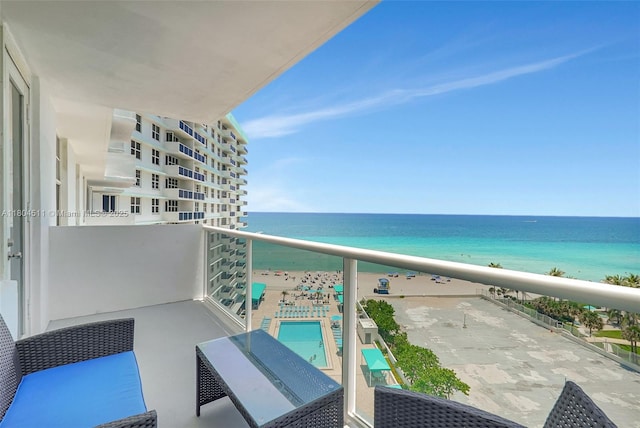 3725 S Ocean Dr Unit 1014, Hollywood, FL 33019 - balcony with view of water and beach