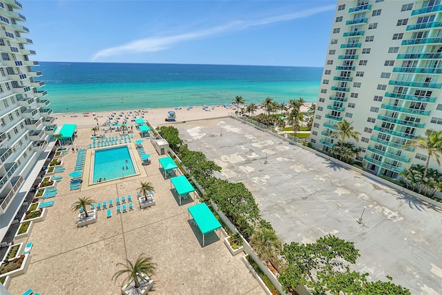 3725 S Ocean Dr Unit 1014, Hollywood, FL 33019 - drone / aerial view of expansive beach and a pool