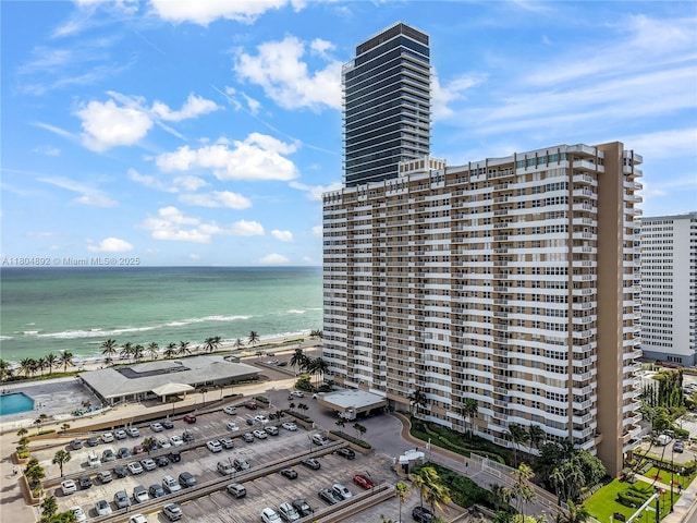 1980 S Ocean Dr Unit 9K, Hallandale Beach, FL 33009 - drone / aerial view of a large body of water and apartment complex / building