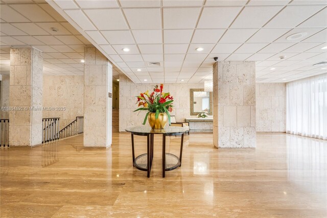 1980 S Ocean Dr Unit 9K, Hallandale Beach, FL 33009 - community lobby featuring recessed lighting and a drop ceiling
