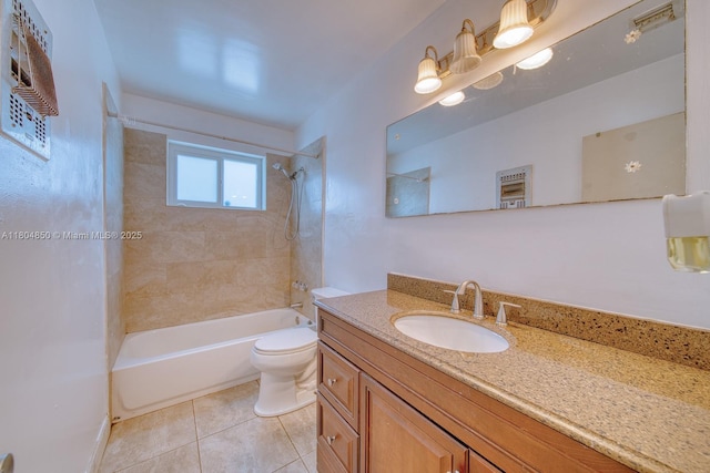 7717 Coral Blvd, Miramar, FL 33023 - full bathroom with shower / tub combination, vanity, toilet, and tile patterned flooring