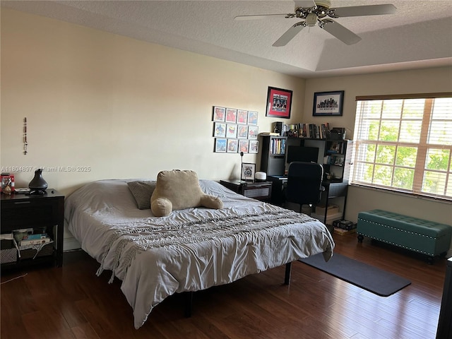13833 NW 22nd St, Sunrise, FL 33323 - bedroom with wood finished floors and a ceiling fan