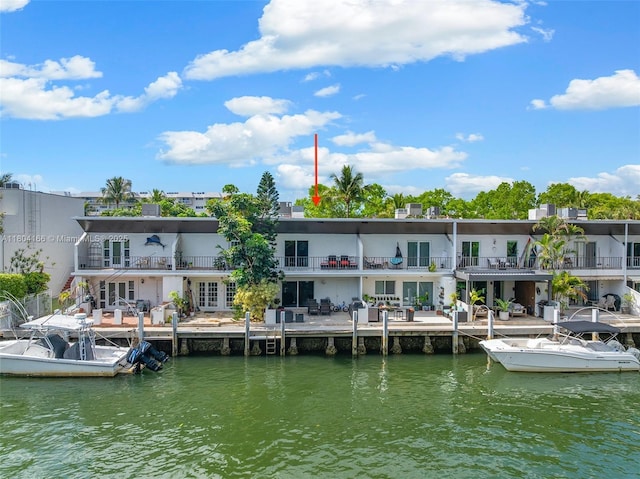 3553 NE 171st St Unit P, North Miami Beach, FL 33160 - rear view of property with a water view