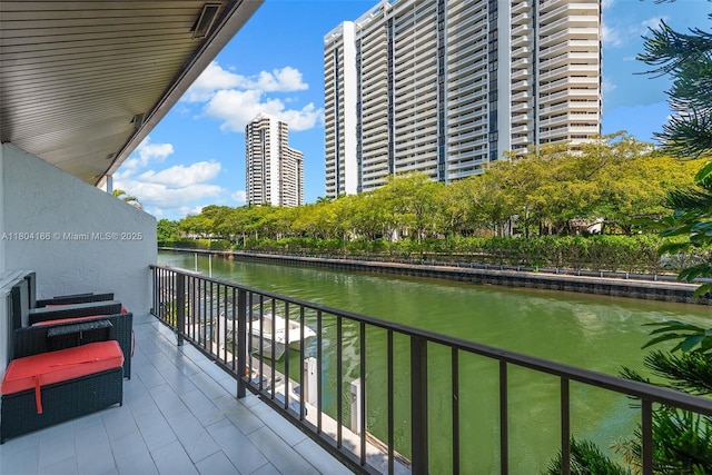 3553 NE 171st St Unit P, North Miami Beach, FL 33160 - balcony featuring a water view