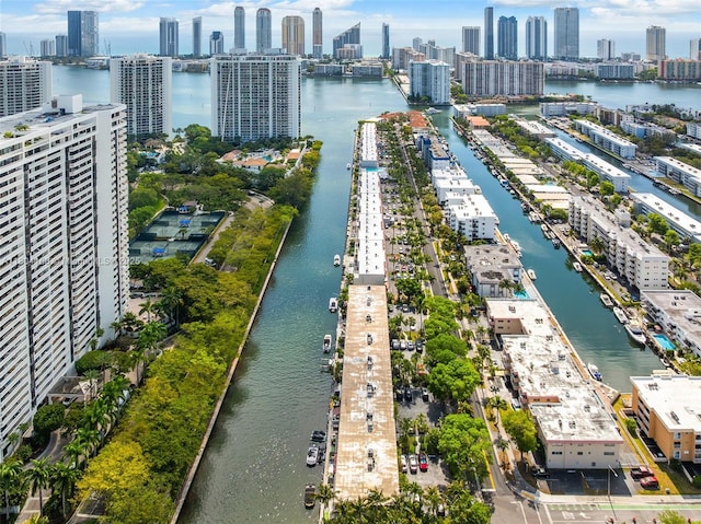 3553 NE 171st St Unit P, North Miami Beach, FL 33160 - bird's eye view of a skyline view and a nearby body of water