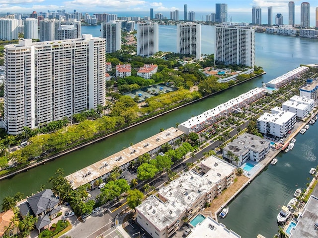3553 NE 171st St Unit P, North Miami Beach, FL 33160 - bird's eye view of a skyline view and a large body of water