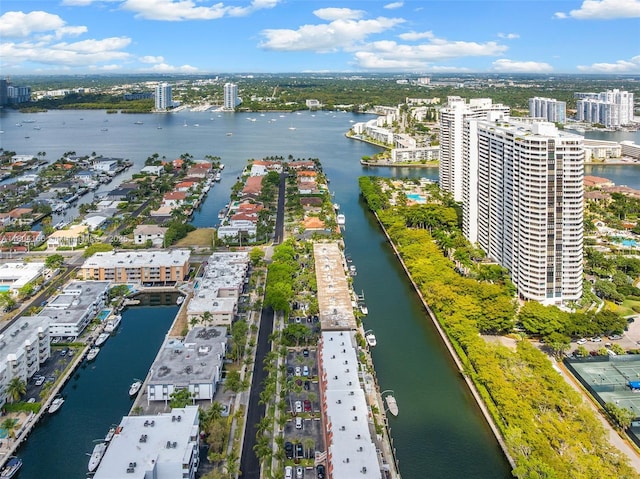 3553 NE 171st St Unit P, North Miami Beach, FL 33160 - aerial overview of property's location featuring a nearby body of water and nearby urban area