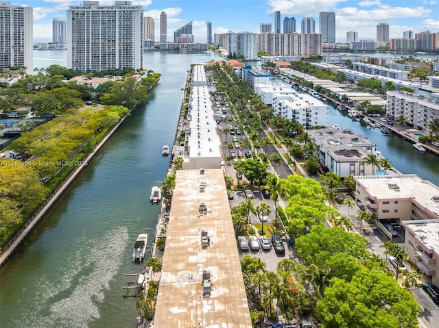 3553 NE 171st St Unit P, North Miami Beach, FL 33160 - drone / aerial view of a view of skyline and a large body of water