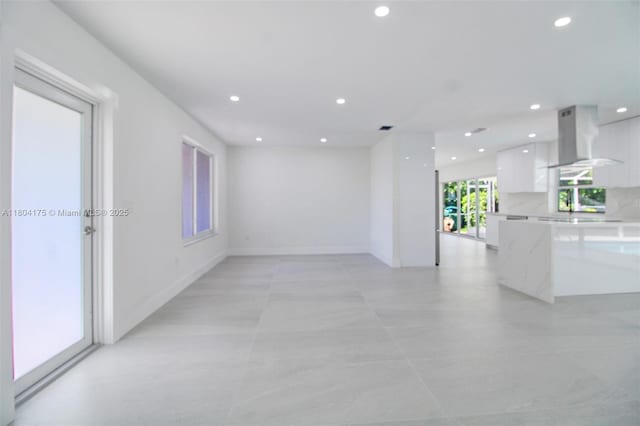 17640 SW 84th Ct, Palmetto Bay, FL 33157 - unfurnished room featuring recessed lighting, concrete floors, and baseboards