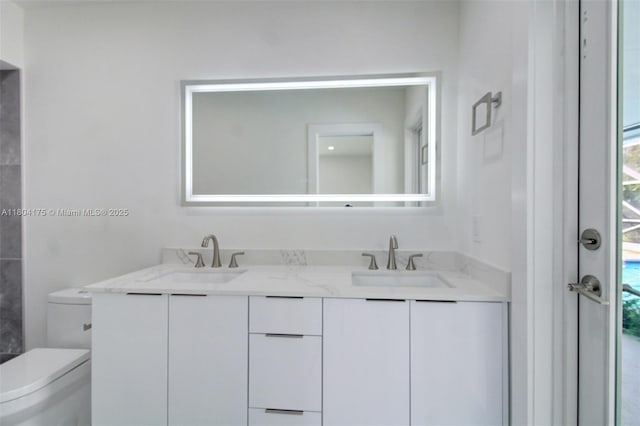 17640 SW 84th Ct, Palmetto Bay, FL 33157 - bathroom featuring toilet and double vanity