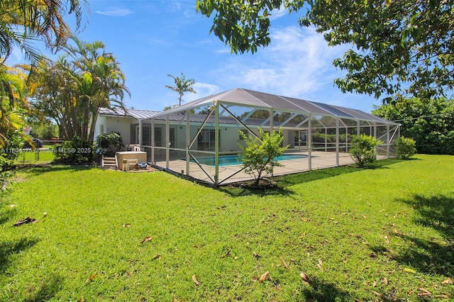 17640 SW 84th Ct, Palmetto Bay, FL 33157 - outdoor pool featuring a lawn and a patio