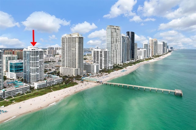 16485 Collins Ave Unit 1236-, Corner Unit Ocean, Sunny Isles Beach, FL 33160 - aerial view of extended coastline and a view of skyline