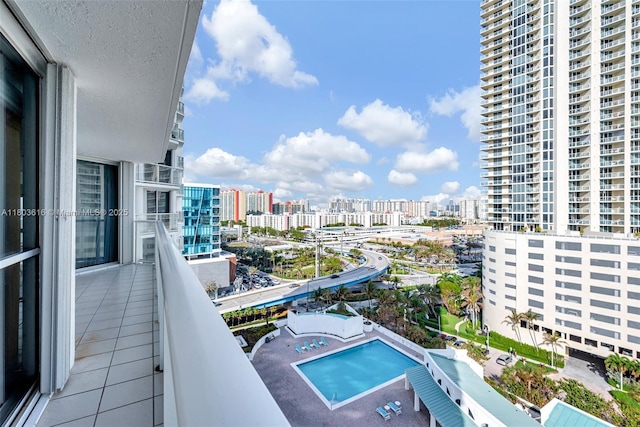 16485 Collins Ave Unit 1236-, Corner Unit Ocean, Sunny Isles Beach, FL 33160 - balcony featuring a city view
