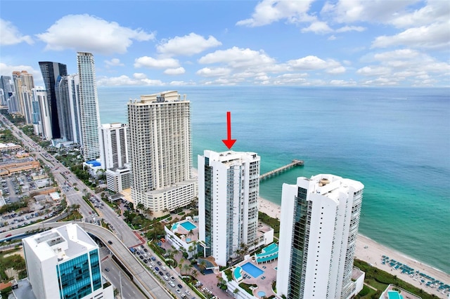 16485 Collins Ave Unit 1236-, Corner Unit Ocean, Sunny Isles Beach, FL 33160 - view of urban area with a nearby body of water
