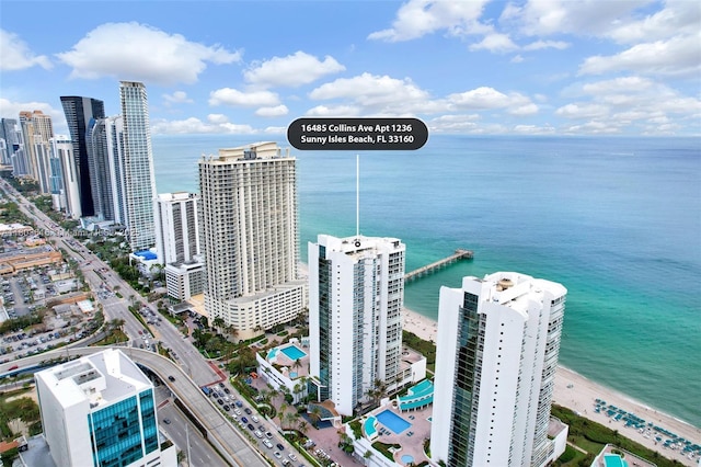 16485 Collins Ave Unit 1236-, Corner Unit Ocean, Sunny Isles Beach, FL 33160 - view of urban area featuring a large body of water