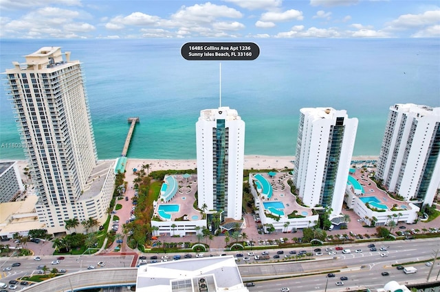 16485 Collins Ave Unit 1236-, Corner Unit Ocean, Sunny Isles Beach, FL 33160 - view of urban area featuring a nearby body of water and a pool