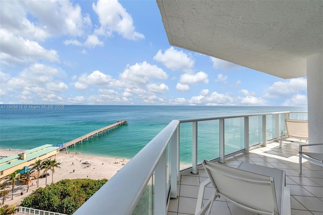 16485 Collins Ave Unit 1236-, Corner Unit Ocean, Sunny Isles Beach, FL 33160 - balcony featuring a water view