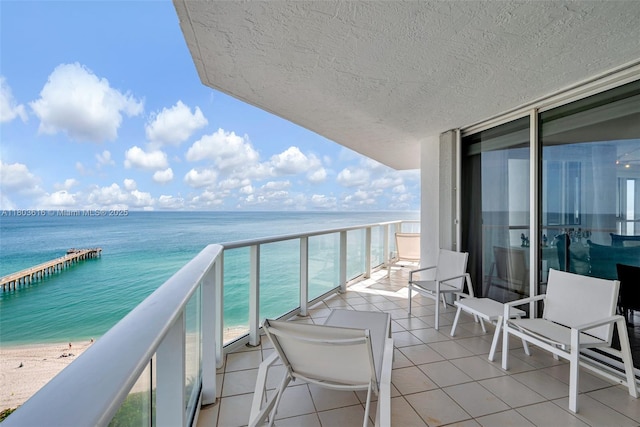 16485 Collins Ave Unit 1236-, Corner Unit Ocean, Sunny Isles Beach, FL 33160 - balcony with view of water and beach