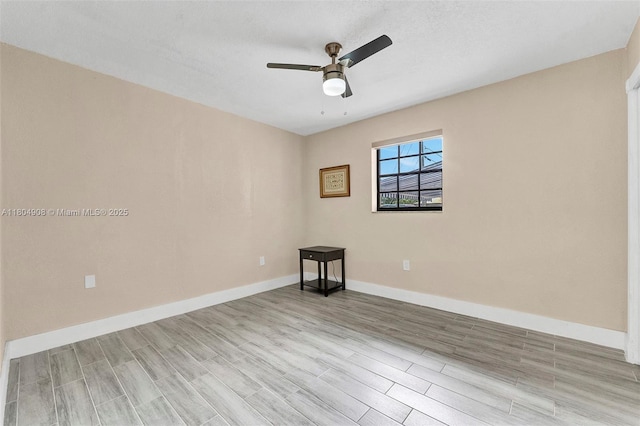 10350 SW 30th St, Miami, FL 33165 - unfurnished room featuring wood finished floors, ceiling fan, and baseboards