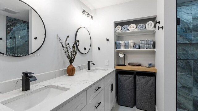 4955 NW 10th St, Coconut Creek, FL 33063 - full bath with a shower stall and double vanity