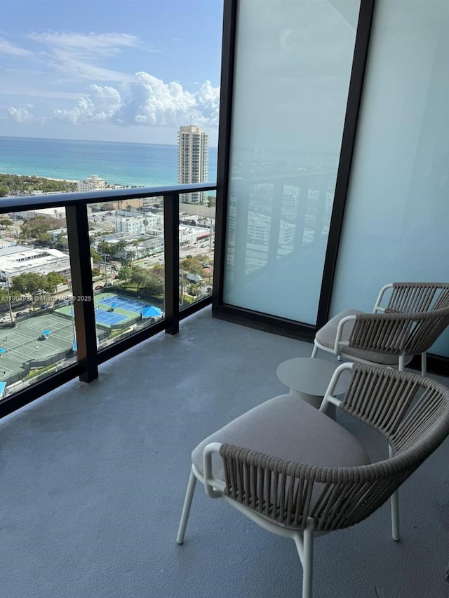 580 72 Unit Ph7, Miami Beach, FL 33141 - balcony featuring a water view
