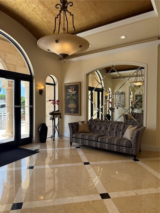 616 Clearwater Park Rd Unit 212, West Palm Beach, FL 33401 - community lobby with recessed lighting and crown molding