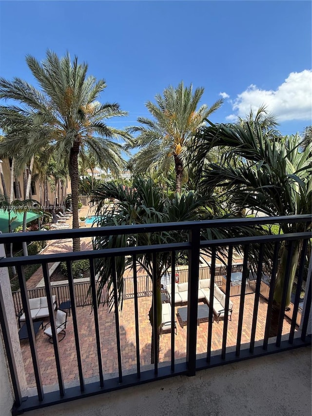 616 Clearwater Park Rd Unit 212, West Palm Beach, FL 33401 - balcony featuring view of pool