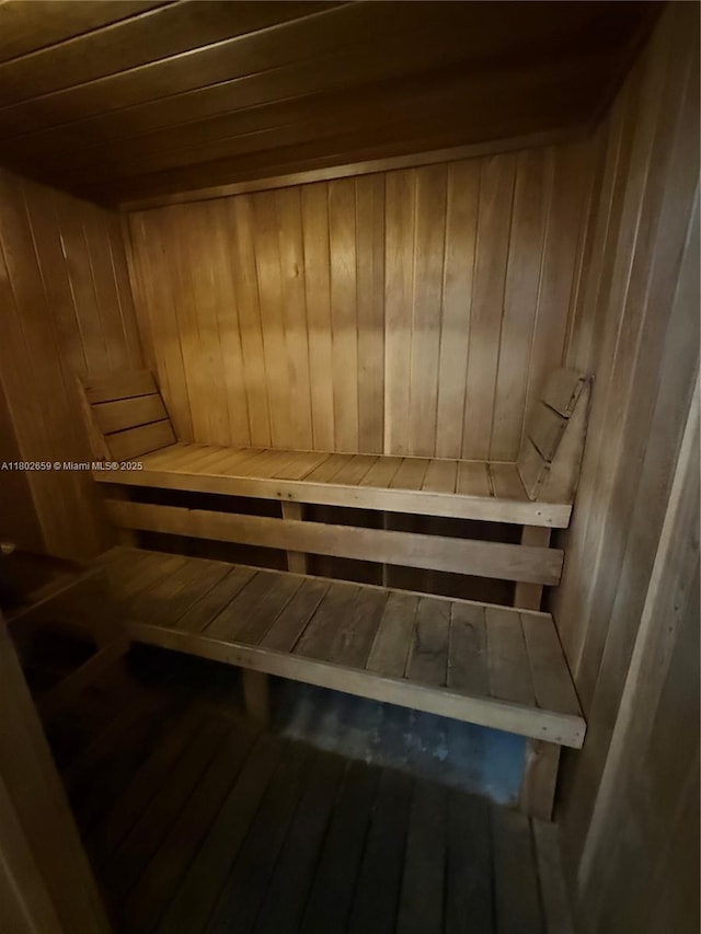 616 Clearwater Park Rd Unit 212, West Palm Beach, FL 33401 - relaxing sauna / steam room featuring wood walls and wood ceiling