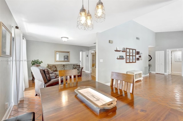 11955 Brim Way, Cooper City, FL 33026 - dining room with a chandelier and baseboards